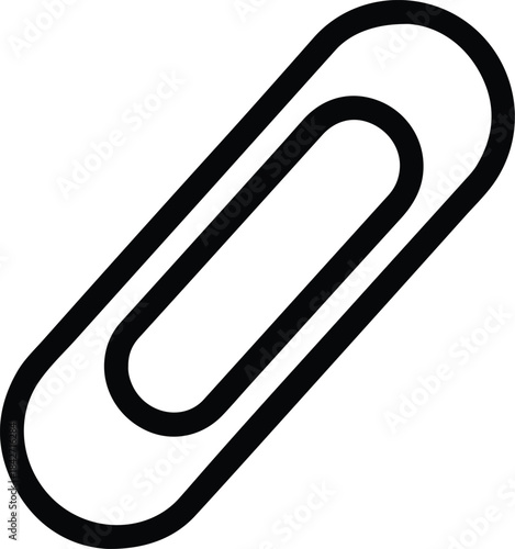 Paperclip Icon for Attachments and Office Supplies