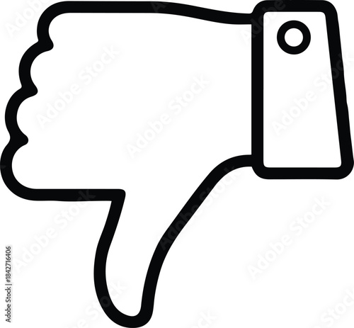 Thumbs Down Icon for Disapproval and Negative Feedback