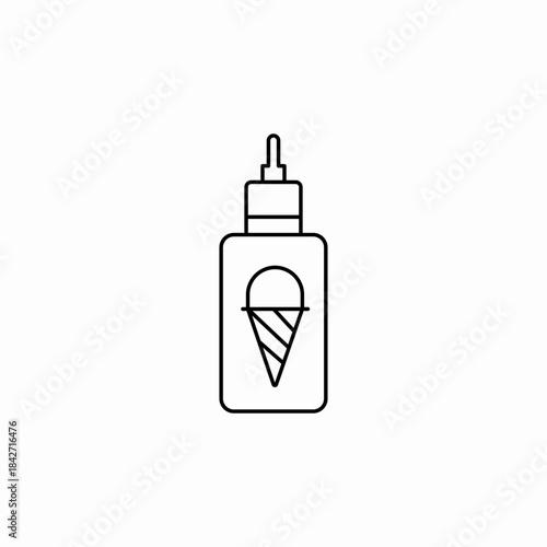 ice cream sauce icon sign vector