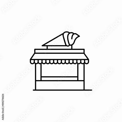 ice cream store shop icon sign vector