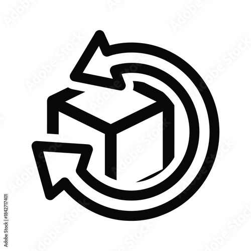 Return and exchange product icon