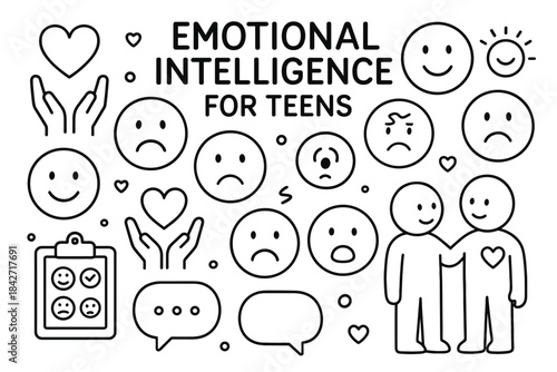 Emotional Intelligence Icons for Teens – Feelings, Empathy and Communication Skills