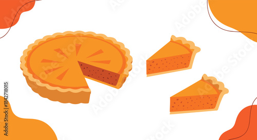 Delicious pumpkin pie for a festive fall gathering.