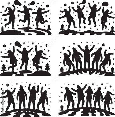 Collection of Pine Tree Silhouettes