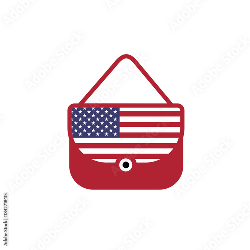 Usa Flag Women Purse In Icon