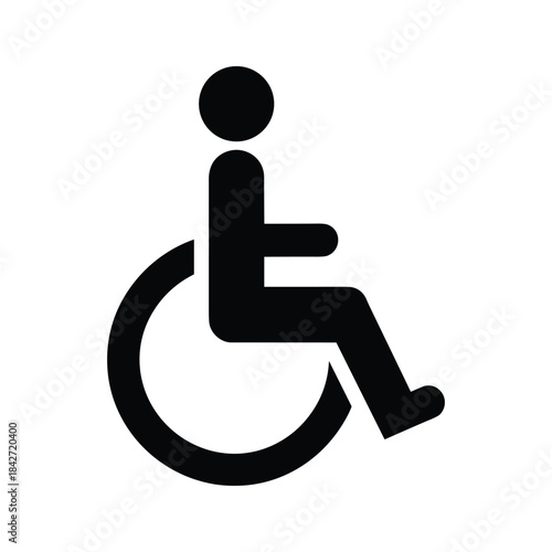Disabled person symbol in wheelchair