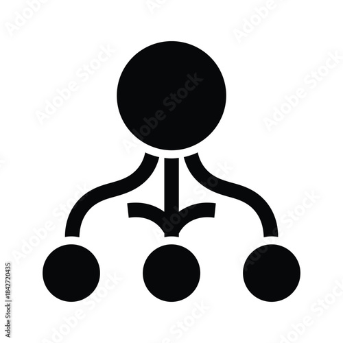 Simple organizational chart icon