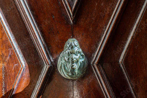 Ornate Handle for a Door with a Creature Head in Venice Italy