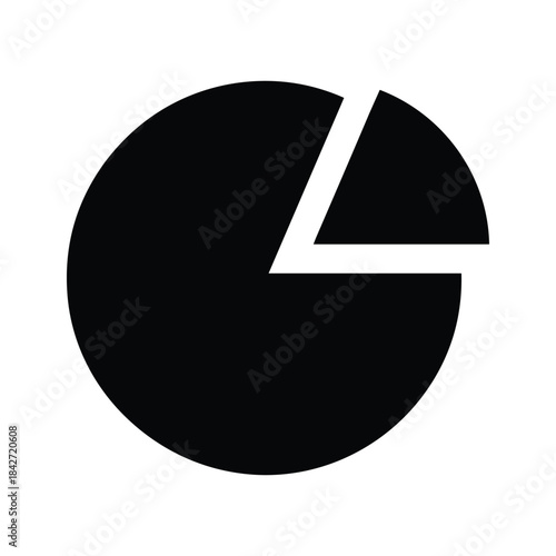 Pie chart with one section separated from the rest