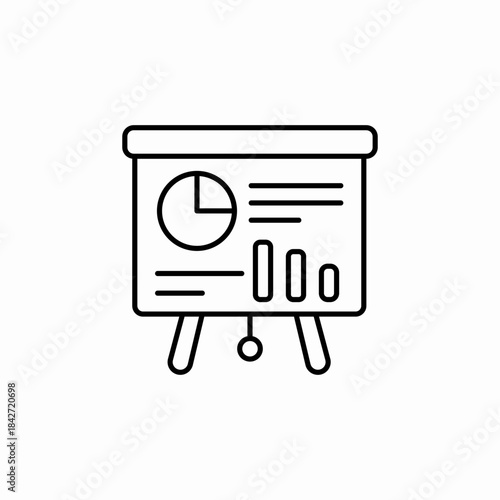 statistics finance presentation icon sign vector