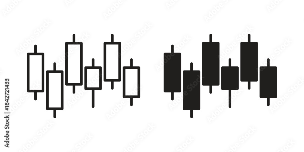 Obraz premium Chart candlestick icon