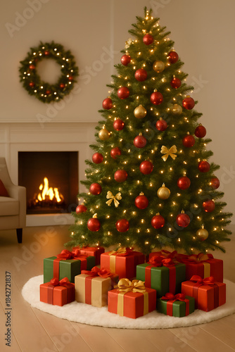 christmas tree with gifts