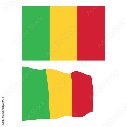 Mali national flag showing country identity and patriotic symbol