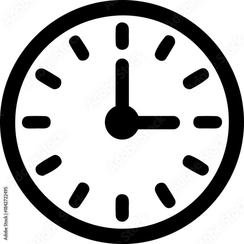 Vector wall clock icon illustration. A symbol of time and hour design concept