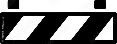  Striped Traffic Safety Barrier Construction Roadblock Icon
