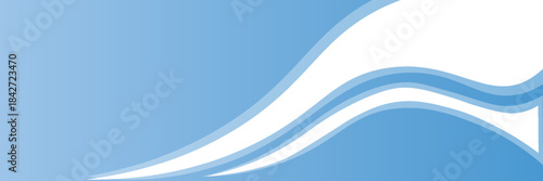 Blue gradient background with smooth, flowing wave design. The background is light blue transitioning to darker blue, creating a calming effect. Minimal abstract wavy gradient vector background