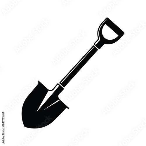 Shovel icon on white background
