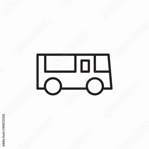 shuttle bus icon sign vector