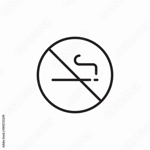 smoking prohibited icon sign vector
