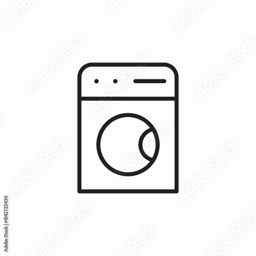 washing machine laundry icon sign vector
