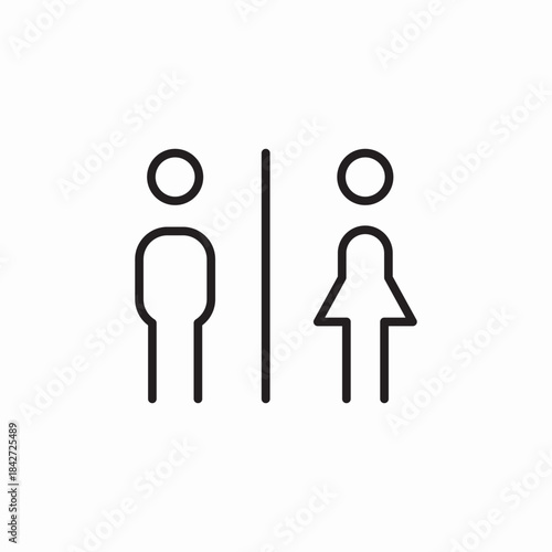 wc male female toilet icon sign vector