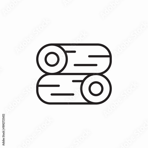 wood logs icon sign vector