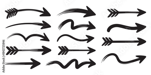 Boho Tribal Arrow Vector Set - Detailed Decorative Hand Drawn Pointers