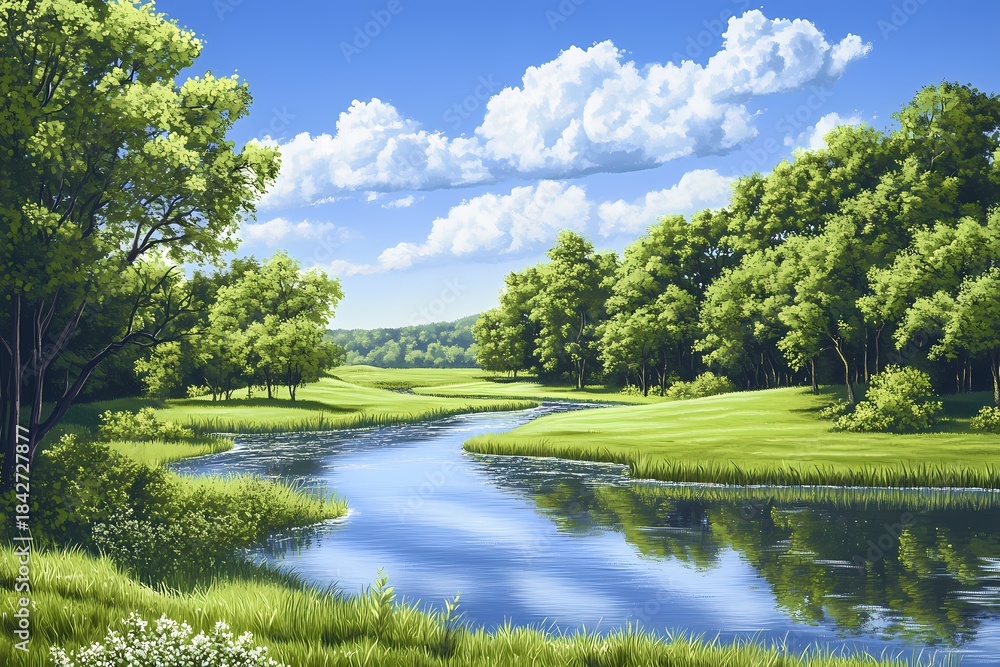 Fototapeta premium Lake in the forest 