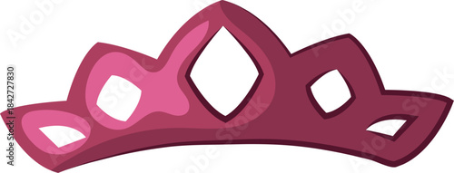 A pink tiara with diamonds on it
