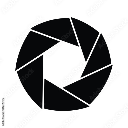 Camera aperture icon isolated on white background