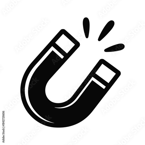 Magnet attracting with magnetic force