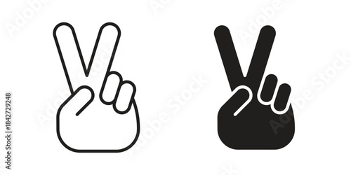 Hand peace icon