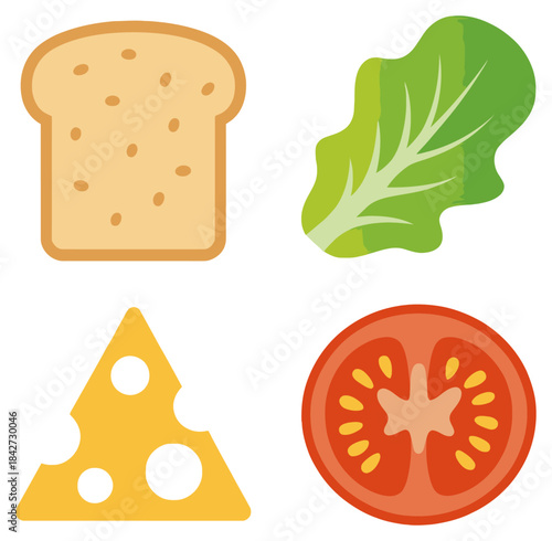 Flat Bread Cheese Lettuce and Tomato Slice