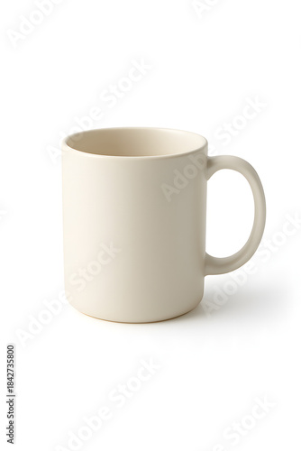 white cup on white background