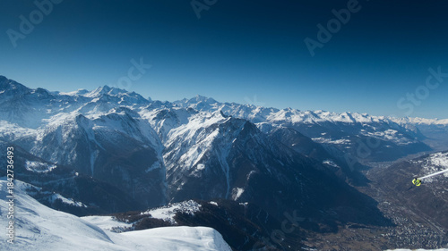 landscape during winter from folluhorn summit, switzerland