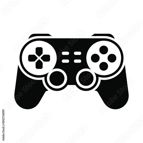 Game controller icon on white background