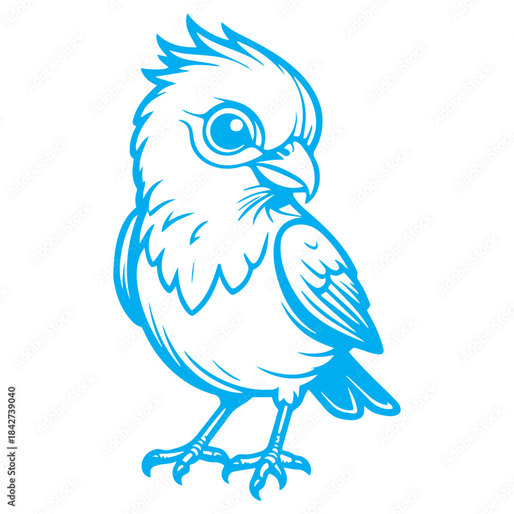 Fototapeta premium cute baby birds on white background