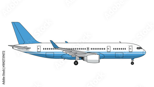 airplane on a white background