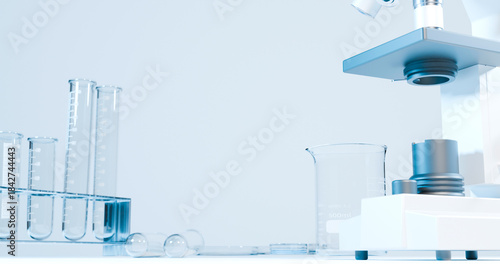 test tubes with blue liquid