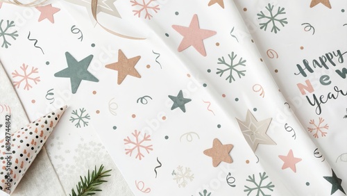 christmas background with stars, new year pettern stars