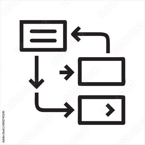 Visual representation of a three stage process with clear steps and connections