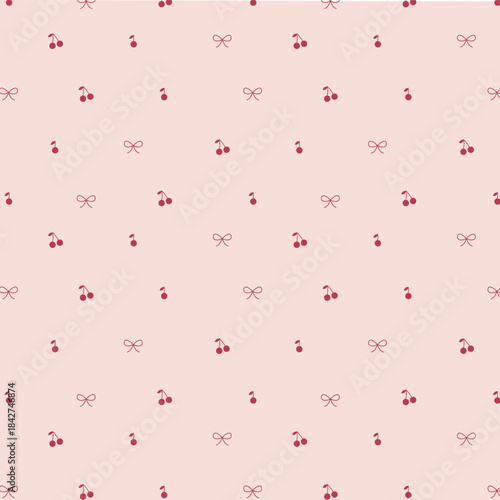 seamless fruit cute coquette pattern