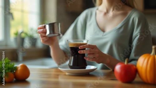 Video A person filling a glass with liquid
