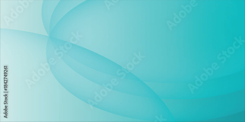 Abstract Teal Background With Curved Shapes And Smooth Gradients For Modern Design