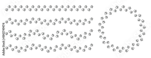 Footpath trail of animal - Animal footprint seamless pattern. Dog Footprint Icon vector.