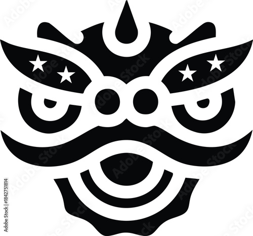 black and white mask