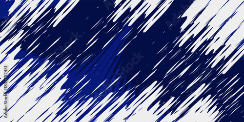 Dynamic abstract vector background in blue and black with diagonal lines. 3D cover for business presentation banners, sales events, and evening parties. Smooth, fast-moving circular wavy lines.