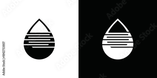 simple water drop logo vector
