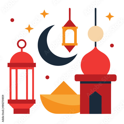 illustration of a lamp with a candle