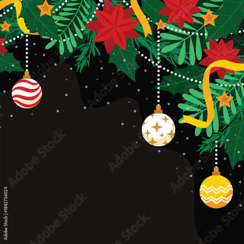Christmas Decorative Elements Background Vector
